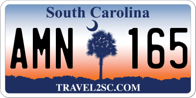 SC license plate AMN165