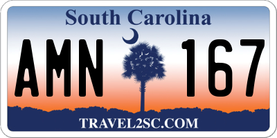 SC license plate AMN167