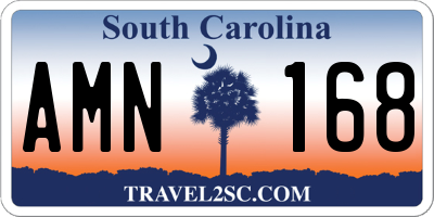 SC license plate AMN168