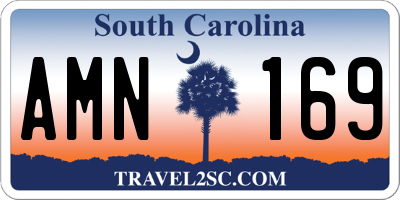 SC license plate AMN169