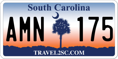 SC license plate AMN175