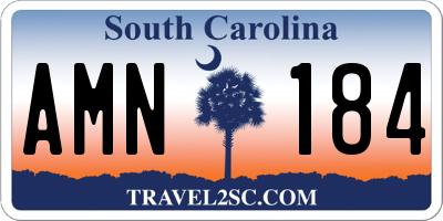 SC license plate AMN184