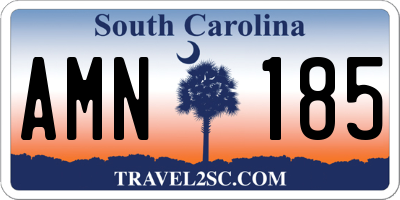 SC license plate AMN185