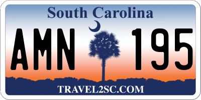 SC license plate AMN195