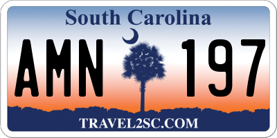 SC license plate AMN197