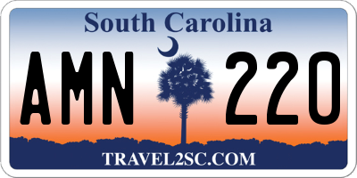 SC license plate AMN220