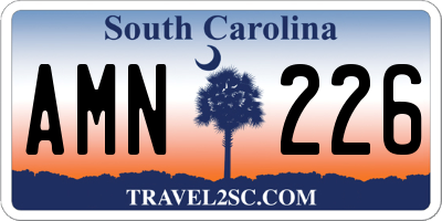 SC license plate AMN226