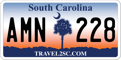 SC license plate AMN228