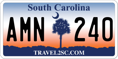 SC license plate AMN240