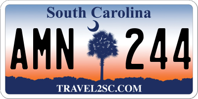 SC license plate AMN244
