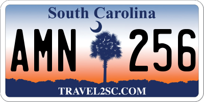 SC license plate AMN256