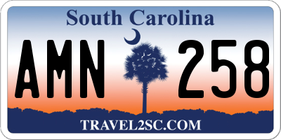 SC license plate AMN258