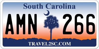 SC license plate AMN266