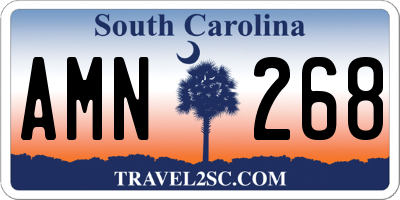 SC license plate AMN268