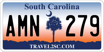 SC license plate AMN279