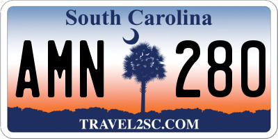 SC license plate AMN280