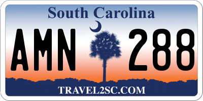 SC license plate AMN288