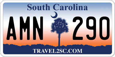 SC license plate AMN290