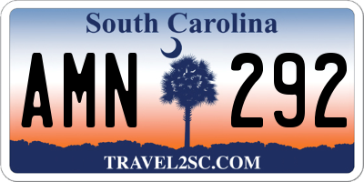 SC license plate AMN292