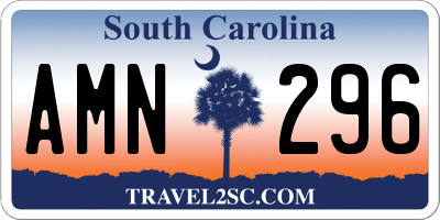 SC license plate AMN296