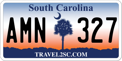 SC license plate AMN327