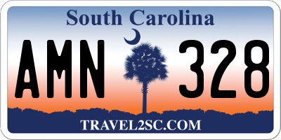 SC license plate AMN328