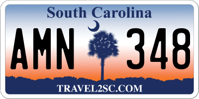 SC license plate AMN348