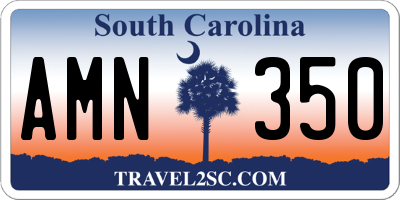 SC license plate AMN350