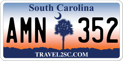 SC license plate AMN352