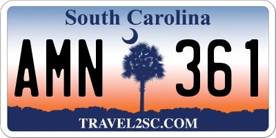 SC license plate AMN361