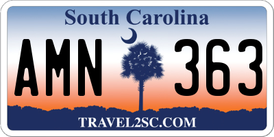 SC license plate AMN363