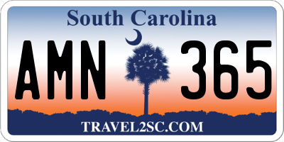 SC license plate AMN365