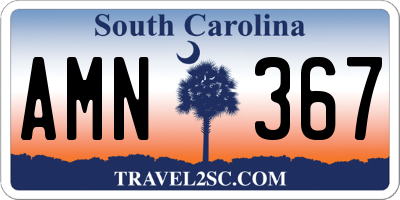 SC license plate AMN367