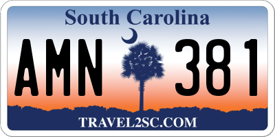 SC license plate AMN381