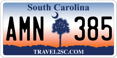 SC license plate AMN385