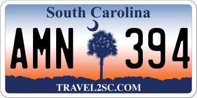 SC license plate AMN394
