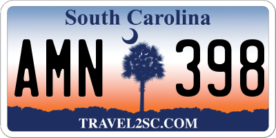 SC license plate AMN398