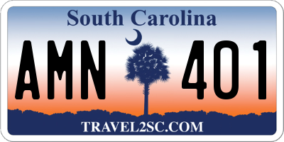 SC license plate AMN401