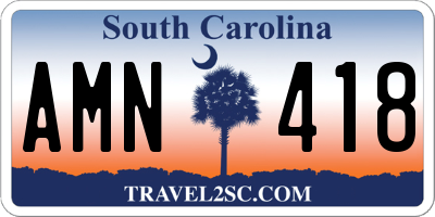 SC license plate AMN418