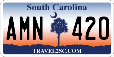 SC license plate AMN420