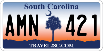 SC license plate AMN421