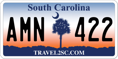 SC license plate AMN422