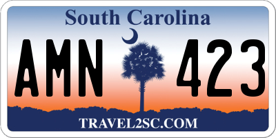 SC license plate AMN423