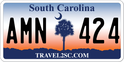 SC license plate AMN424