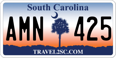 SC license plate AMN425