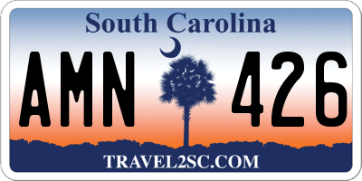 SC license plate AMN426