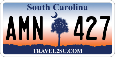 SC license plate AMN427