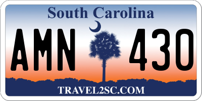 SC license plate AMN430