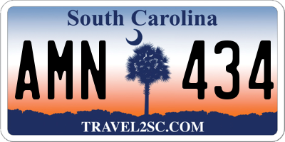 SC license plate AMN434