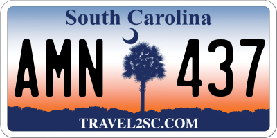 SC license plate AMN437